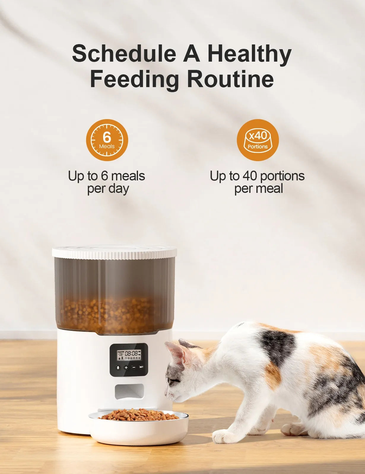 Slimme Automatische Voerbak voor Katten en Honden – 4L – WiFi-Verbonden
