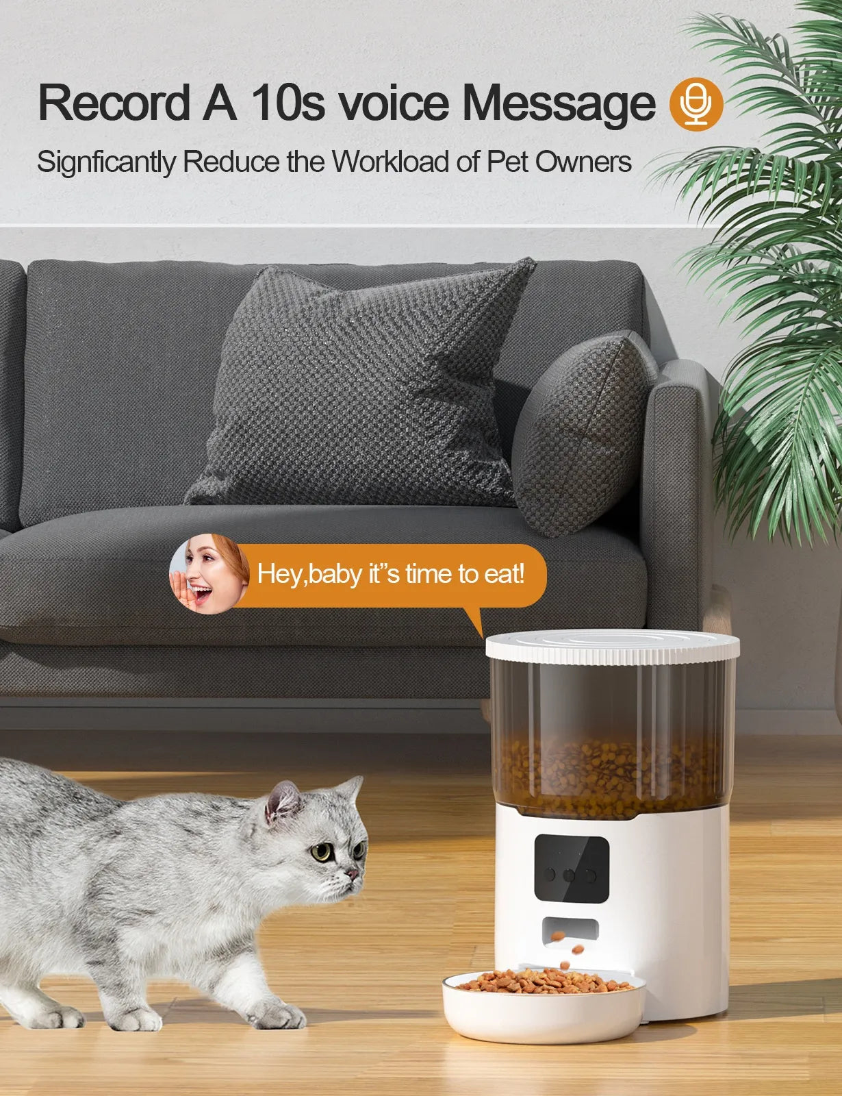 Slimme Automatische Voerbak voor Katten en Honden – 4L – WiFi-Verbonden